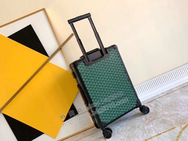 Goyard行李箱 90048 戈雅拉杆箱 標誌性印花圖案配鋁框 復古形的拉箱xzx1167